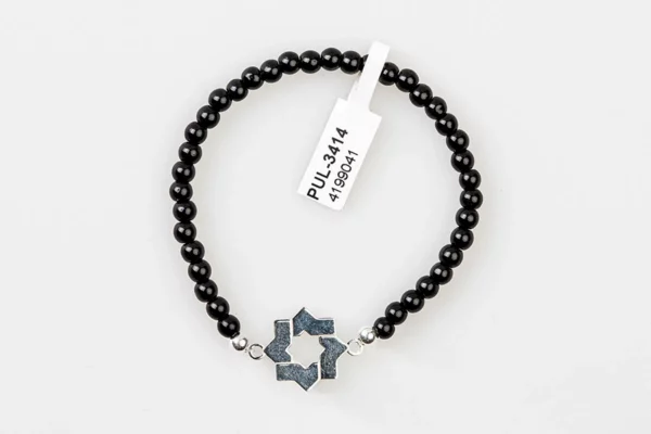 Pulsera Estrella Mudéjar extensible de piedras negras
