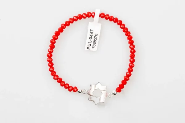 Pulsera Estrella Mudéjar en piedras rojas