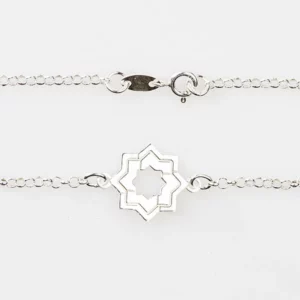 Pulsera Estrella Mudéjar con línea fina matizada