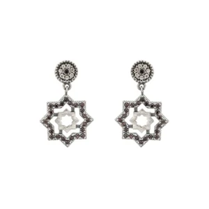 Pendientes Estrella de Teruel plata colgantes con circonitas